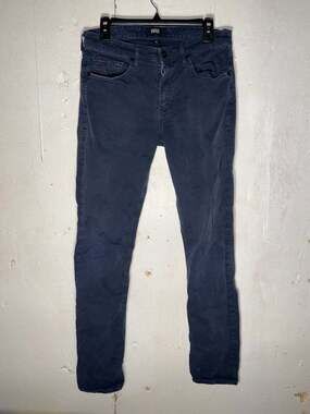 PAIGE Men's Size 31 Federal Slim Straight Leg Corduroy Pants Navy Blue